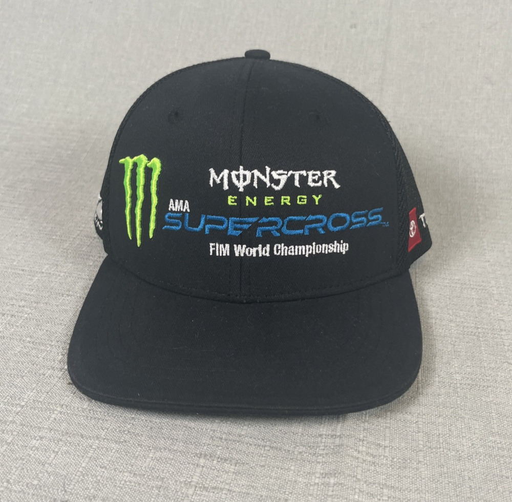 Monster Energy Hat Cap Snap Back Supercross Black Racing Motocross Fly Racing